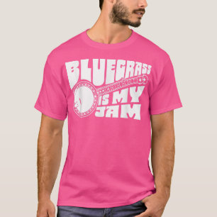 Bluegrass Is My Jam! Funny Banjo Music Vintage Gra T-Shirt