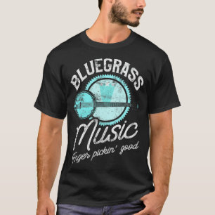 Bluegrass Music Guitar Player and Funny Banjo Inst T-Shirt