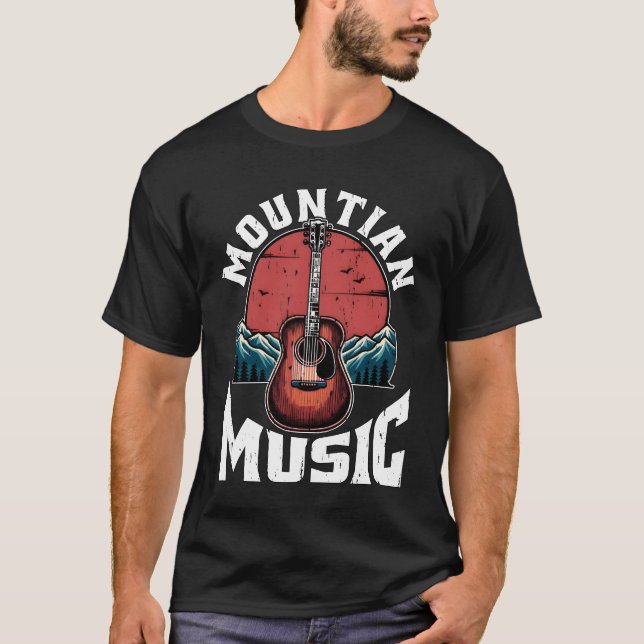 Bluegrass Music Mountain Music String Instrument T-Shirt (Front)