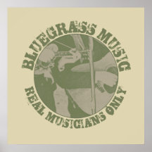 Bluegrass Music Real Musicians Only Green Players
