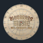 Bluegrass Music Real Musicians Only Old Time Wood Dartboard<br><div class="desc">For musicians and fans of bluegrass who appreciate the talent required for playing bluegrass music. Only a real musician could take a lead in an uptempo  bluegrass tune and make it sound great. This design is an homage to the fans of the genre,  and the musicians who play it.</div>