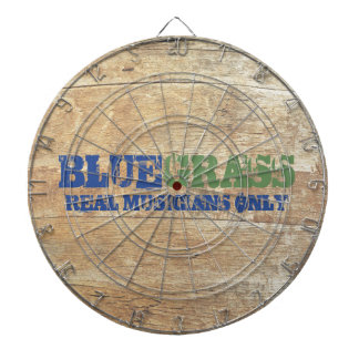 Bluegrass Music Real Musicians Only On Wood Dartboard