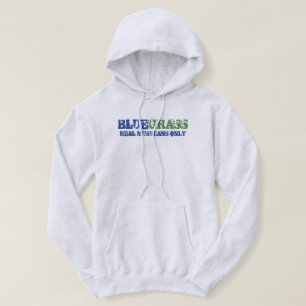 Bluegrass Music Real Musicians Only Rough Text Hoodie