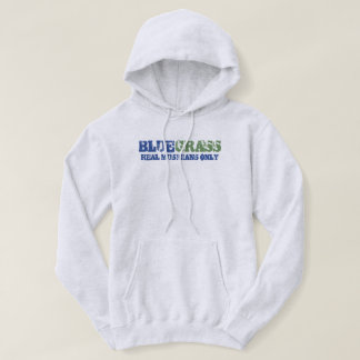 Bluegrass Music Real Musicians Only Rough Text Hoodie