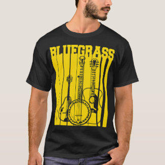 Bluegrass Music Retro Vintage Banjo Mandolin T-Shirt