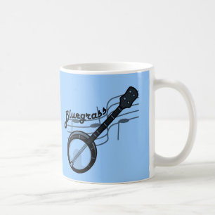 Bluegrass music with banjo coffee mug