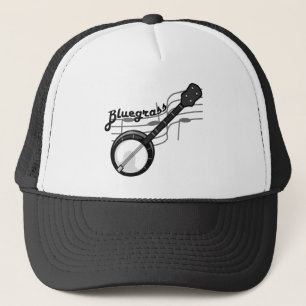 Bluegrass music with banjo trucker hat