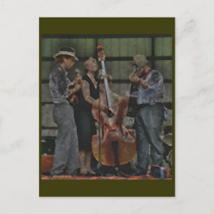 Bluegrass Trio Postcard
