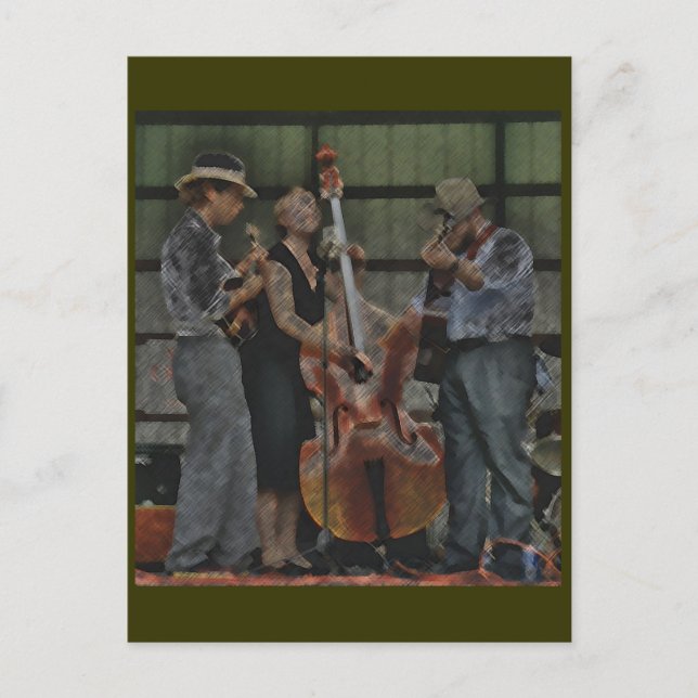 Bluegrass Trio Postcard (Front)