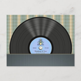 Bluegrass Vinyl Record Personalised Postcards