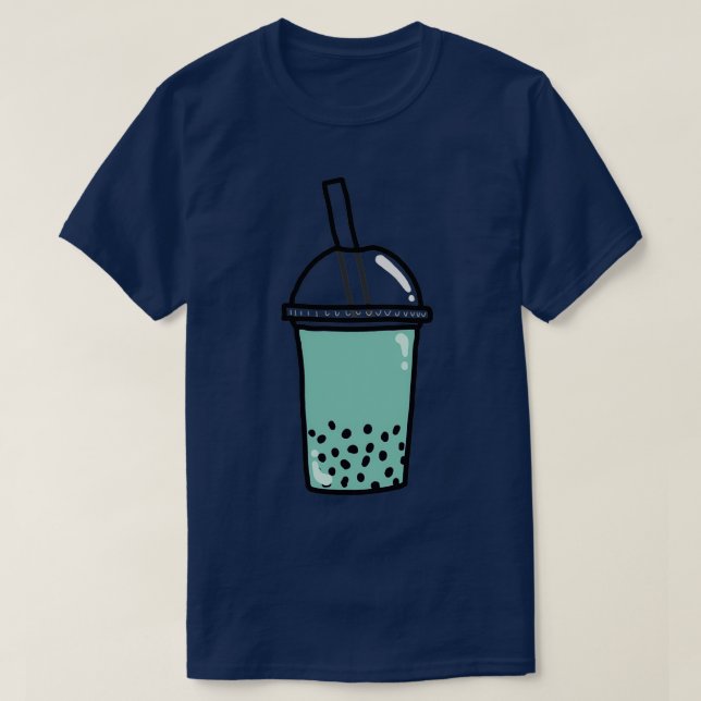 bluegreen boba tea T-Shirt (Design Front)