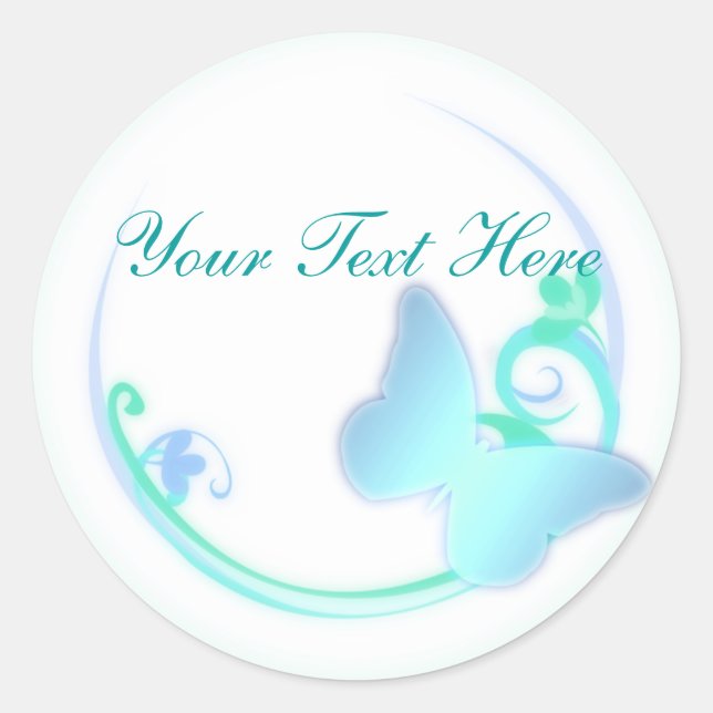 Bluegreen Butterfly Stickers (Front)