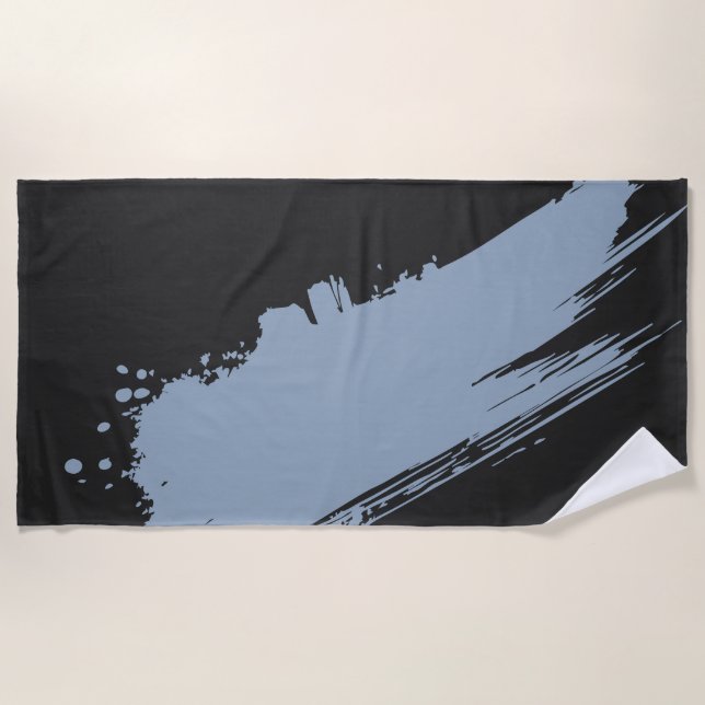 BlueHaze  Noir  Beach Towel (Front)