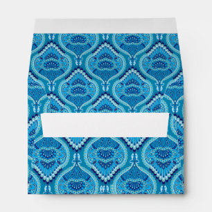 Blueish - Feathered Paisley Envelope