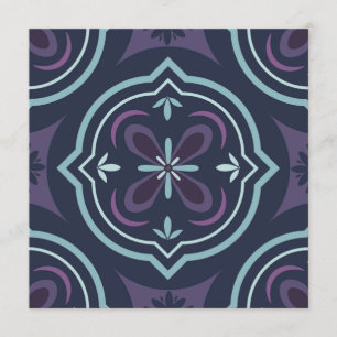 blueish floral tiling pattern advice card