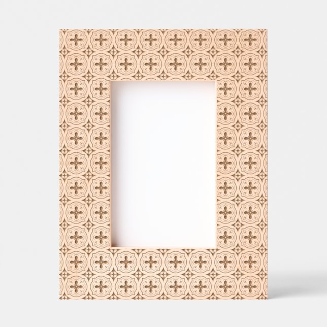 blueish floral tiling pattern etched frames (Front)