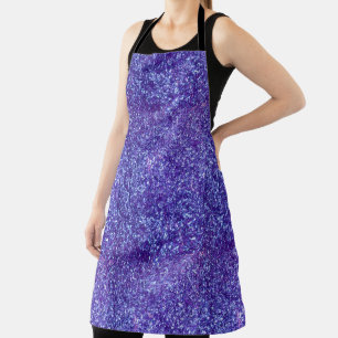 Blueish Purple Glitter Apron