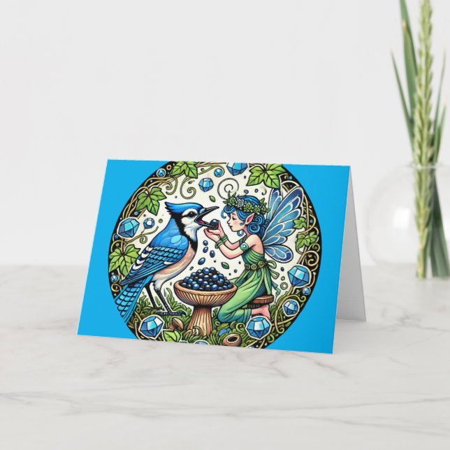 Bluejay Fairy Blue Jay Fairies                     Card (Front)