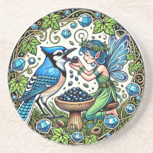 Bluejay Fairy Blue Jay Fairies Coaster