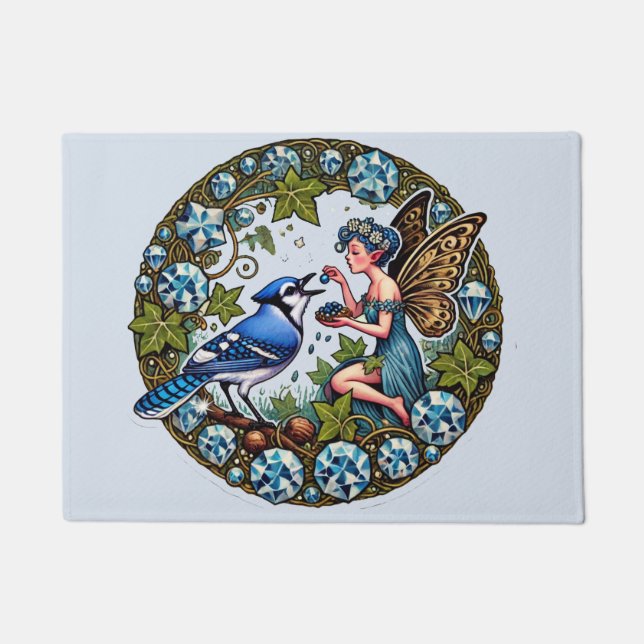 Bluejay Fairy                                      Doormat (Front)