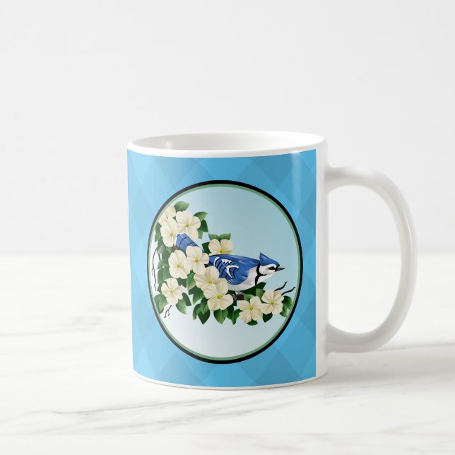 Bluejay Floral Mugs (Right)