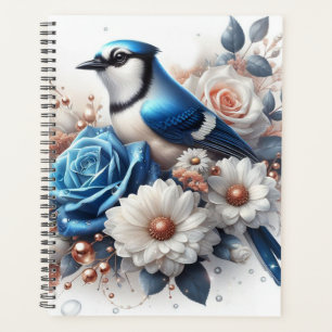Bluejay, Roses and Daisies Planner
