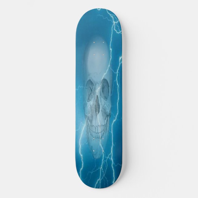 BLUELIGHTNING SKULL SKATEBOARD (Front)