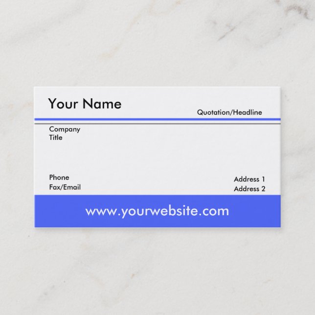 Blueline Professional Business Card (Front)