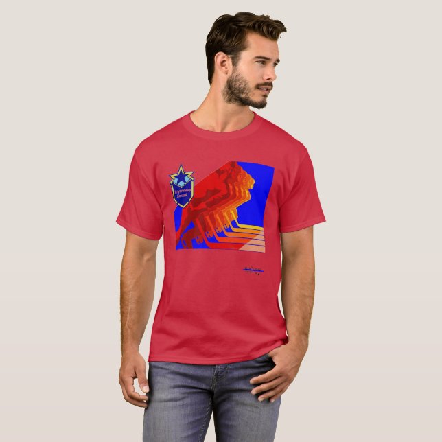 Blueliner Hockey Red Army Hockey Dark Tshirt (Front Full)