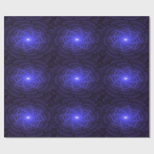 BlueLotus Original Fractal Art Wrapping Paper