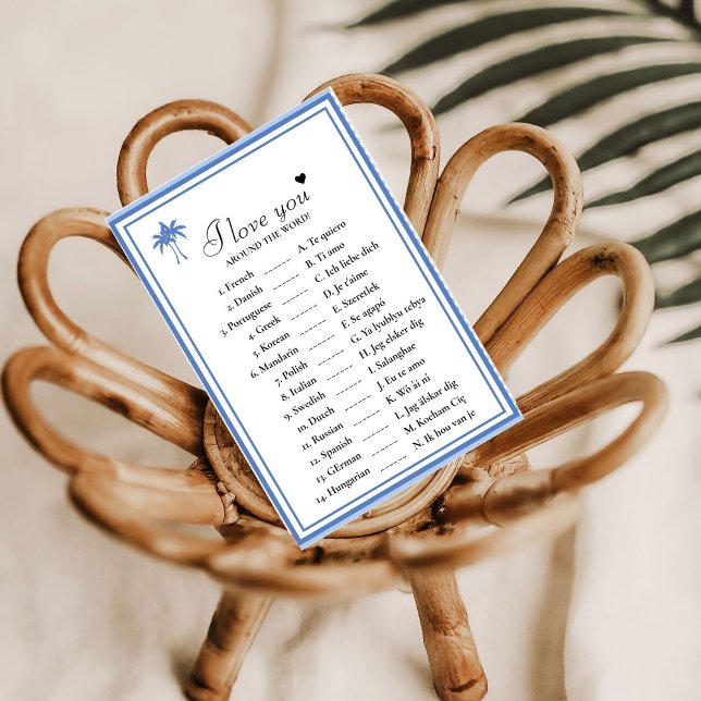 Bluelove you around the world bridal game Card (Creator Uploaded)