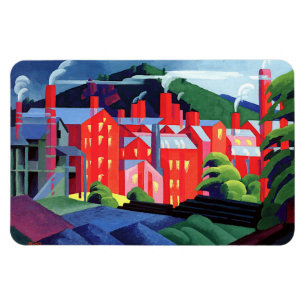 Bluemner - Jersey Silk Mills, Modern Artwork Magnet