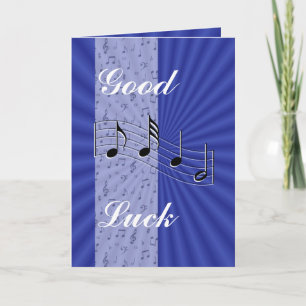 BlueMusicnote strip-customise any occasion Card