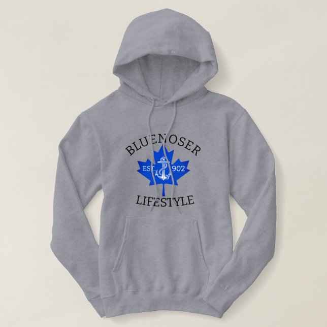 Bluenoser Lifestyle Maple leaf 902 Eh !  Hoodie (Design Front)