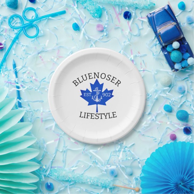 Bluenoser Lifestyle Maple leaf 902 Eh !  Paper Plate (Party)