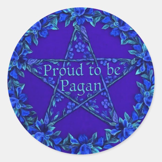 BluePaganPride Classic Round Sticker (Front)