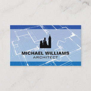 Blueprint   Architect Building Business Card