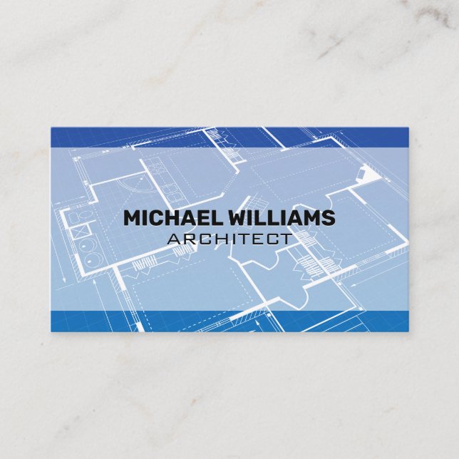 Blueprint | Architect Design Business Card (Front)