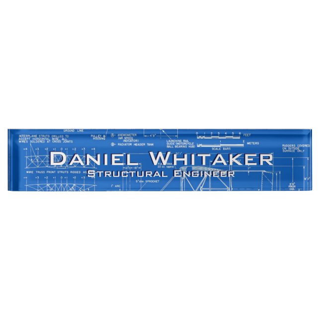 Blueprint Background Nameplate (Front)