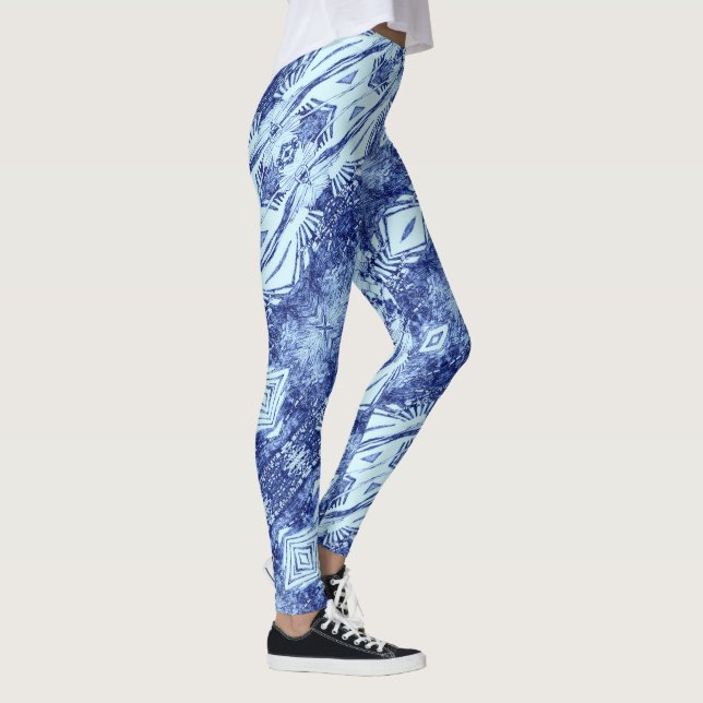 Blueprint Blue Diagonal Leggings (Right)