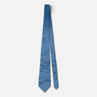 Blueprint Construction Home Repair Necktie
