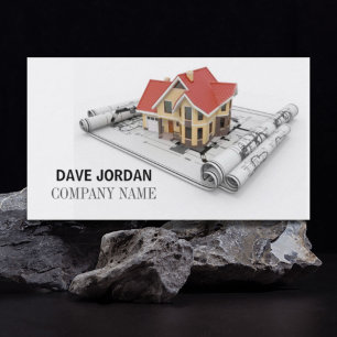Blueprint Contractor Construction Architect Business Card