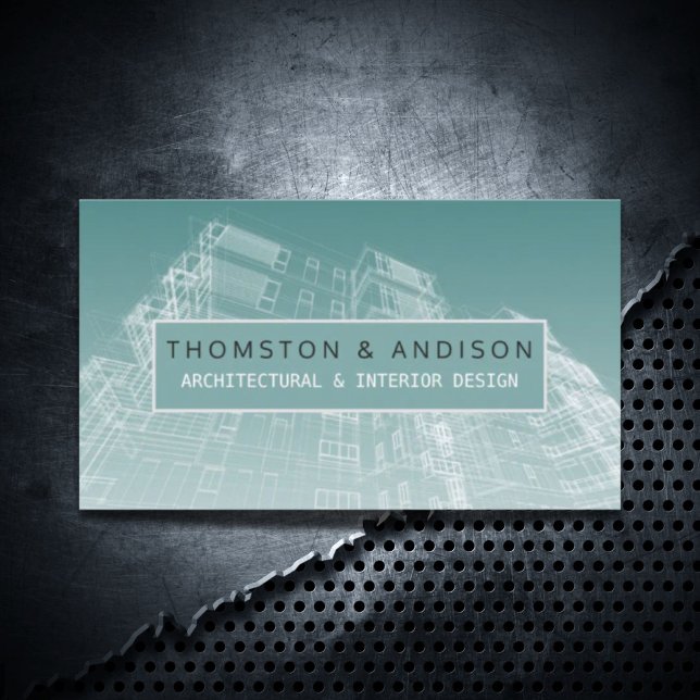Blueprint Contractor Interior Designer Architect  Business Card (Blueprint Contractor Interior Designer Architect Business Card)