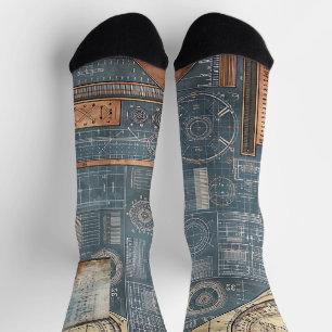 Blueprint Design- Architect's Decor Socks