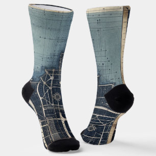 Blueprint Design- Architect's Decor Socks