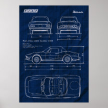 blueprint fiat dino 2400 spider