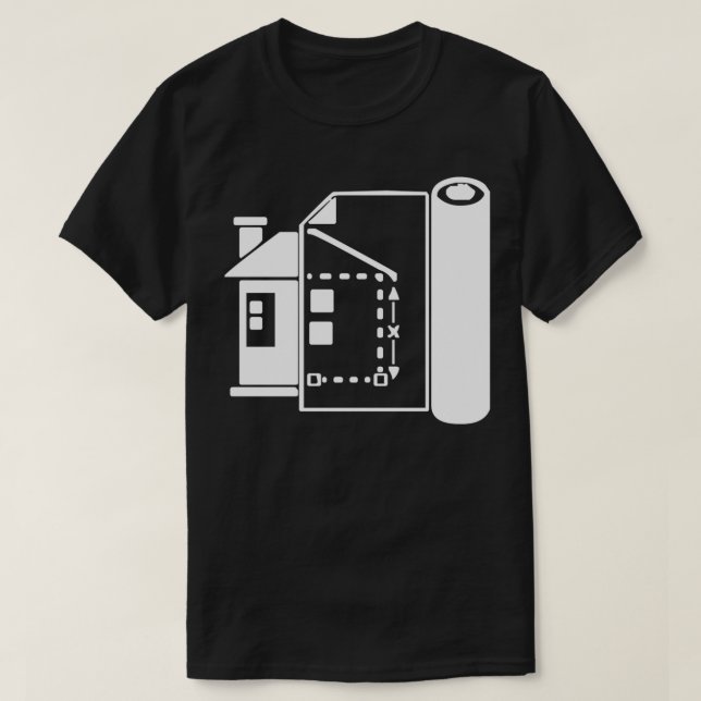 Blueprint House Architect 1  T-Shirt (Design Front)