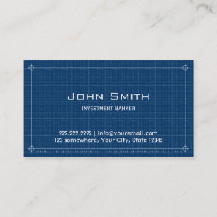 Blueprint Investment Banker Business Card
