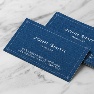 Blueprint Pharmacist Business Card