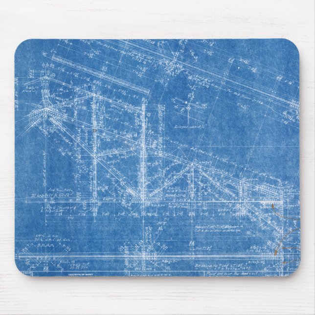 blueprint texture pattern architecture building bl mouse mat (Front)